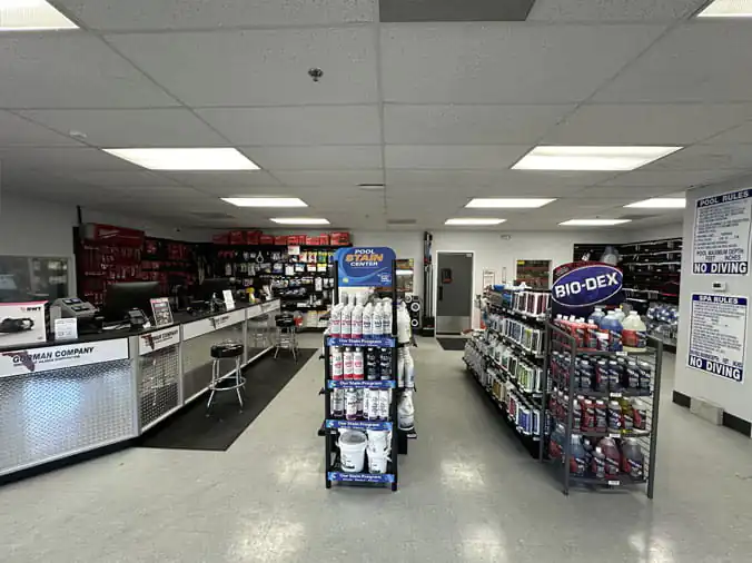 Pool supplies availabe in the Gorman Bay Meadows store
